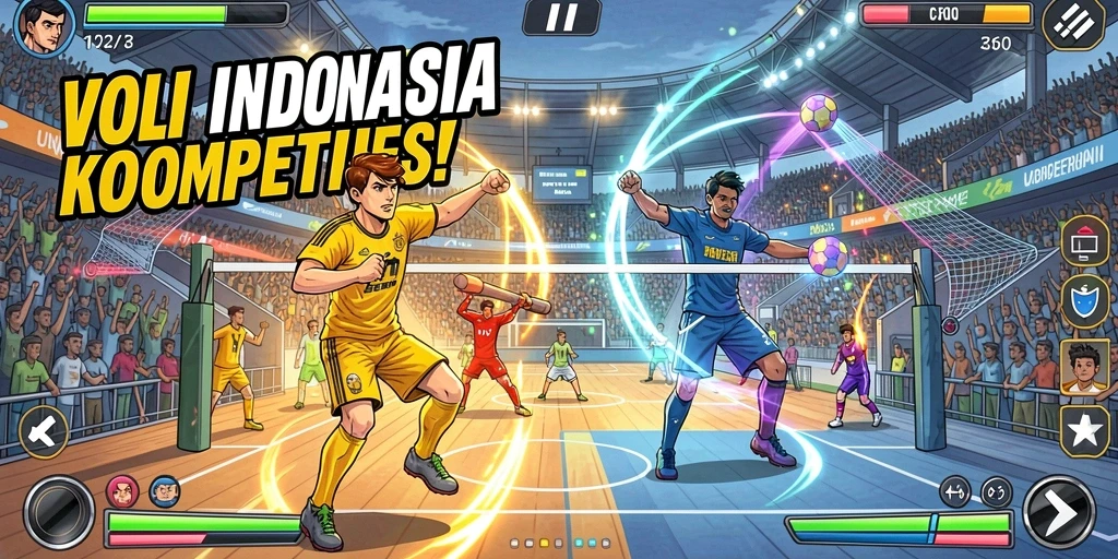 Screenshot menunjukkan karakter utama dalam aksi petualangan.