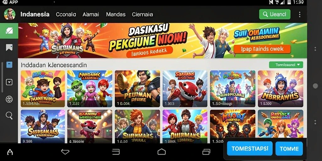 Layar utama KEBUNTOTO dengan pilihan permainan menarik.