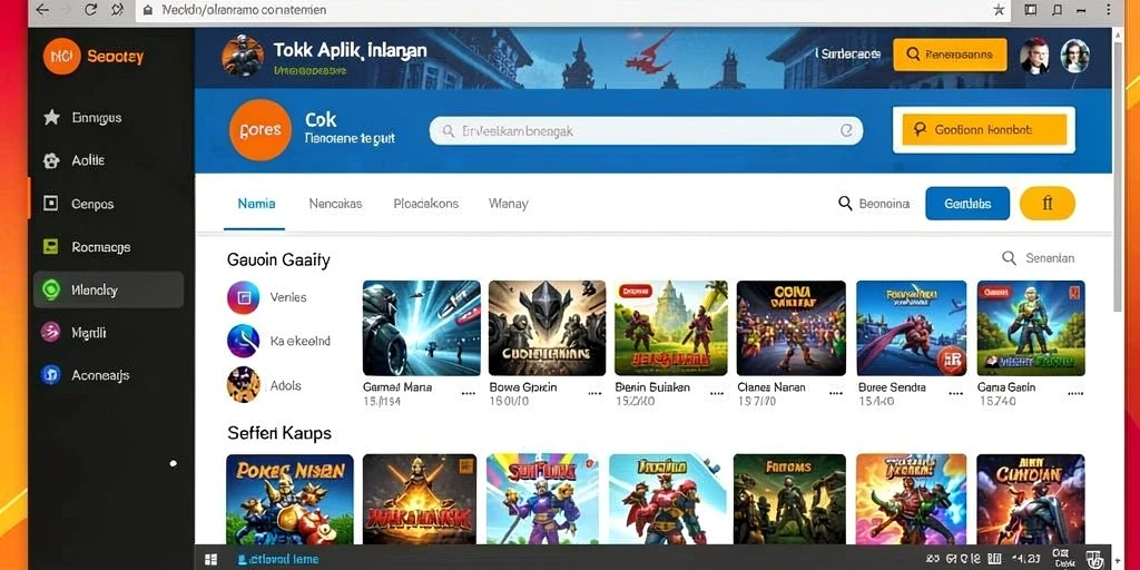 Tampilan awal permainan yang colorfull dan menarik.